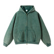 Nameria Unisex Retro Fleece Lined Hooded Zip Sweatshirt