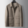 Nameria Mens Wool Jacket Coat Lapel Zip Tailored Fit