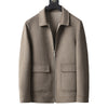 Nameria Mens Wool Jacket Coat Lapel Zip Tailored Fit