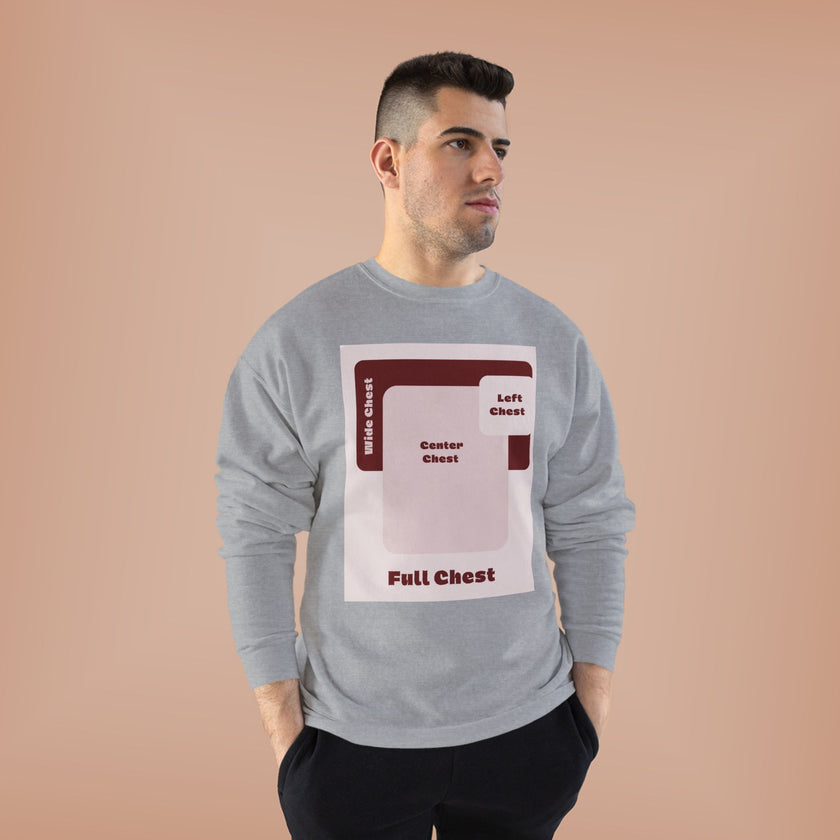 Customizable Unisex Hanes P160 EcoSmart Crewneck Sweatshirt Custom Print