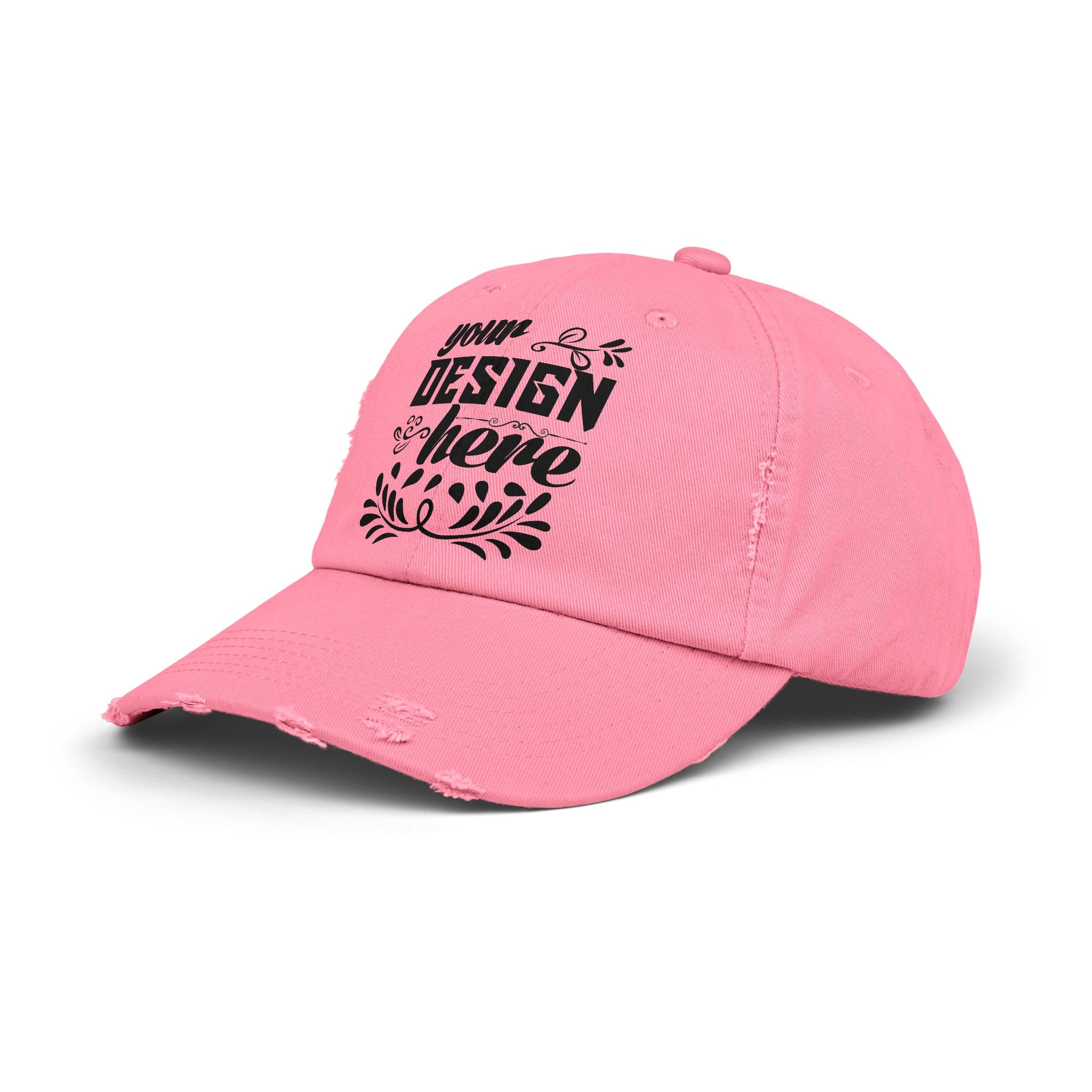 Customizable District DT600 Distressed Cotton Cap for Personalized Style