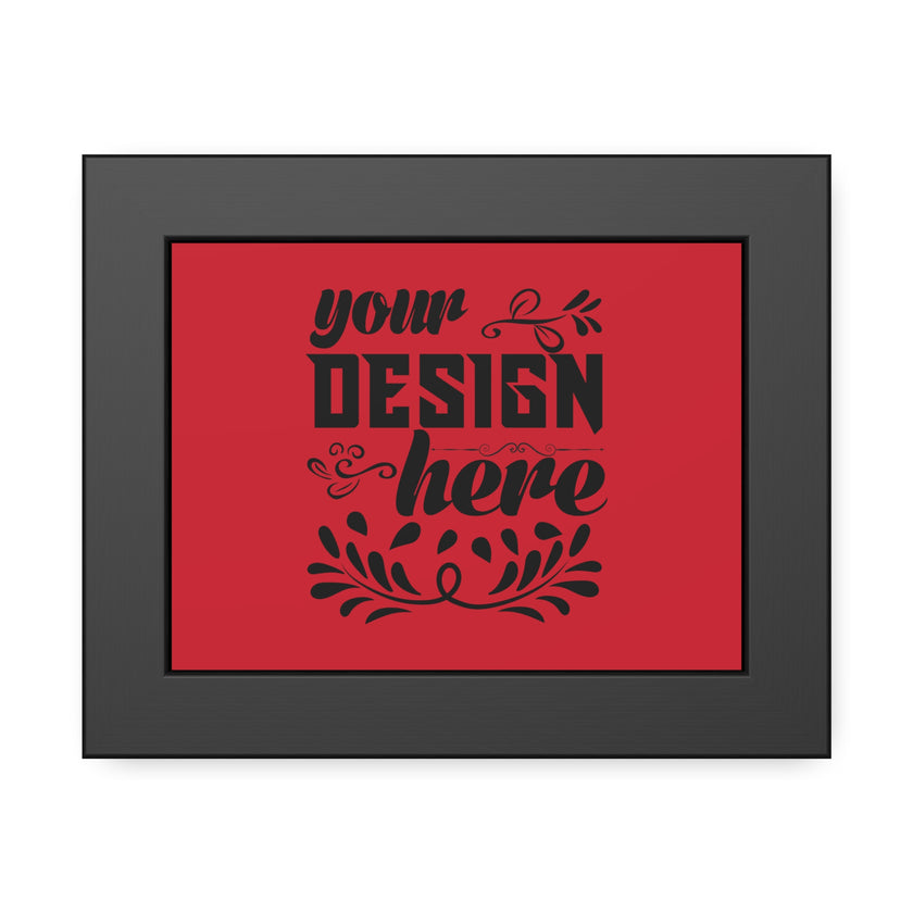 Customizable Framed Paper Poster with Matte Black Pinewood Frame Plexiglass