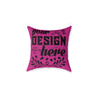 Customizable Square Poly Canvas Pillow with Insert Double-Sided Print