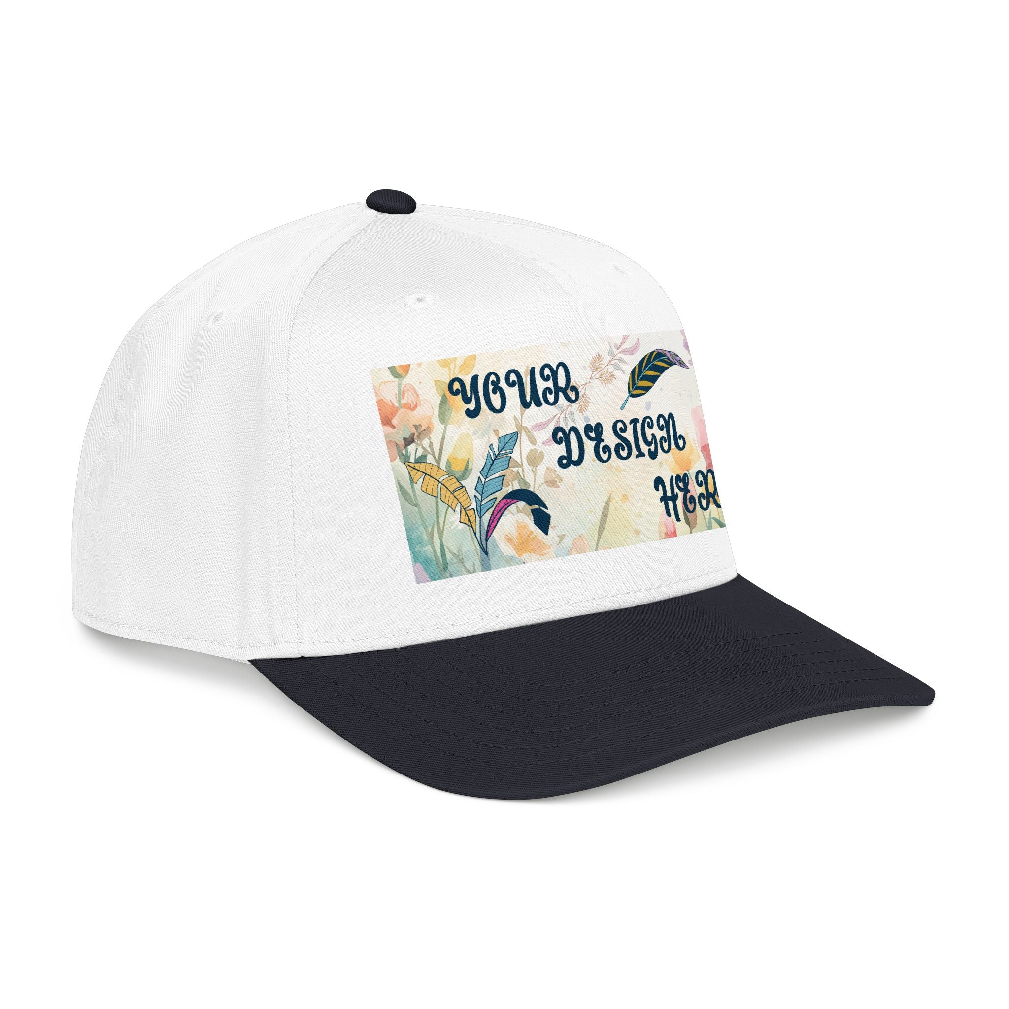 Customizable OTTO 31-069 Mid Profile 5 Panel Baseball Cap