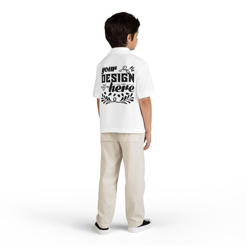 Customizable Gildan 8800B Youth DryBlend Jersey Polo Shirt