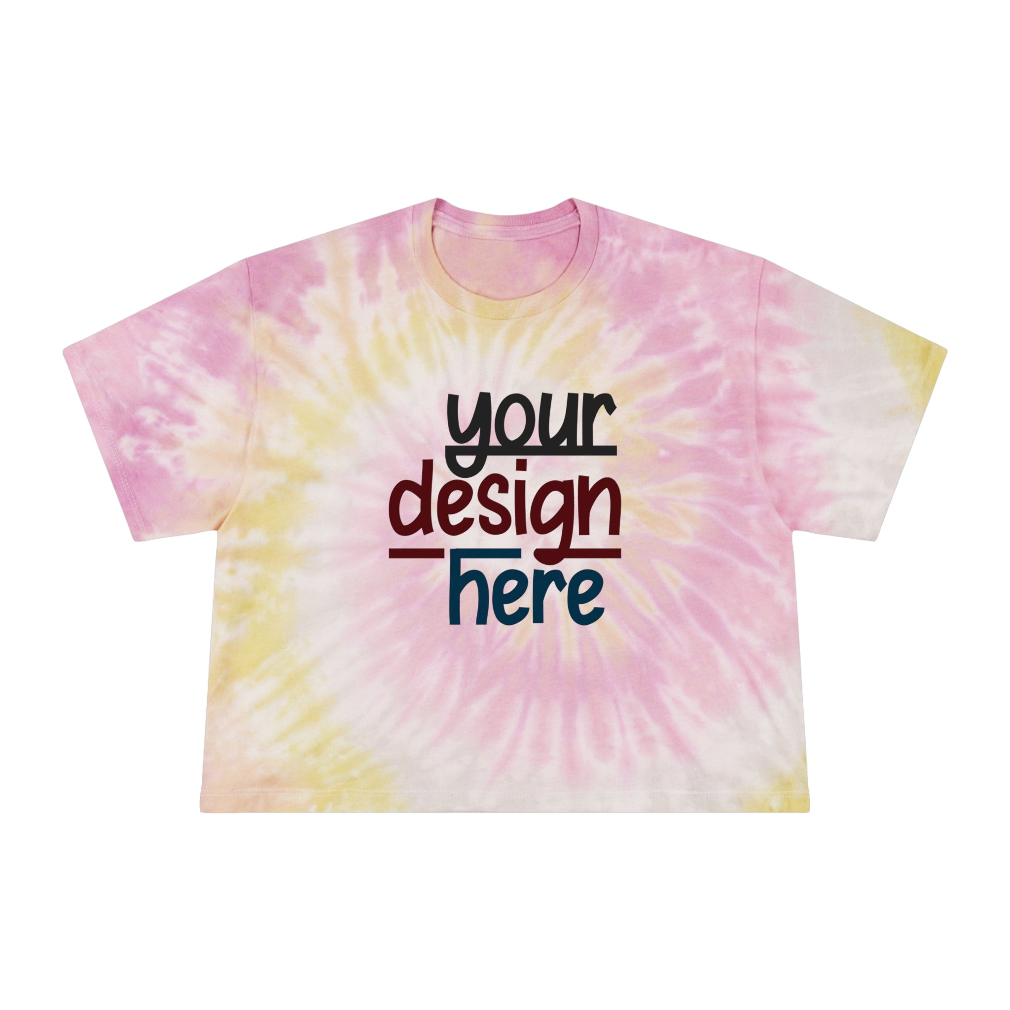Customizable Colortone 1050 Womens Tie Dye Crop T Shirt