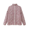 Nameria Womens Cotton Jacket Stand Collar Floral Print Mid Length