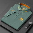 Nameria Loose Fit Embroidered Mercerized Cotton Blend Polo Shirt