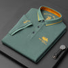 Nameria Loose Fit Embroidered Mercerized Cotton Blend Polo Shirt