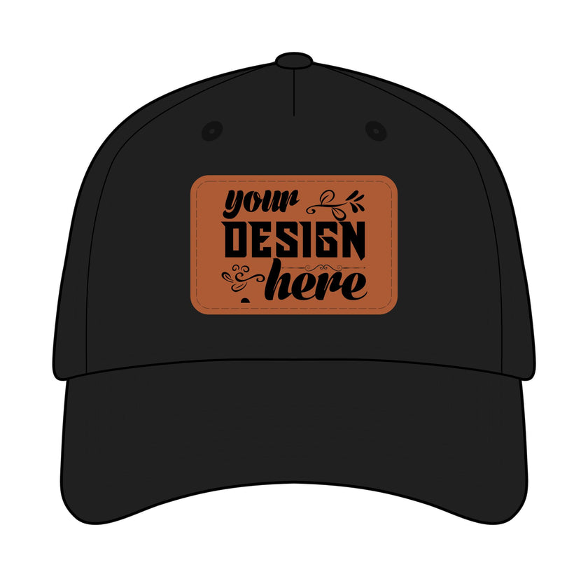 Customizable OTTO 31-069 Mid Profile Cap with PU Leather Patch Front