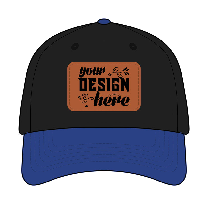 Customizable OTTO 31-069 Mid Profile Cap with PU Leather Patch Front