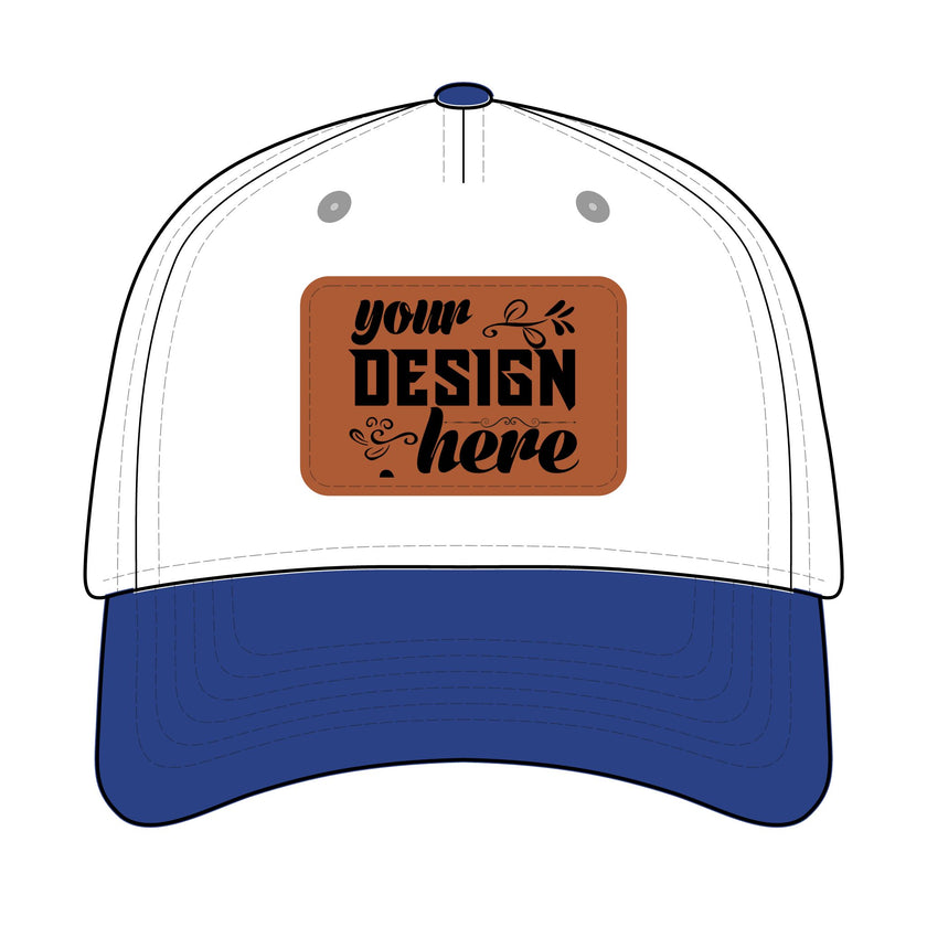 Customizable OTTO 31-069 Mid Profile Cap with PU Leather Patch Front