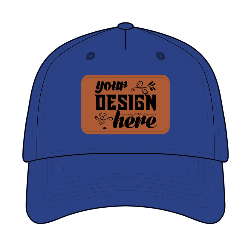 Customizable OTTO 31-069 Mid Profile Cap with PU Leather Patch Front