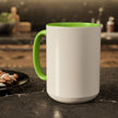 Customizable Glossy Ceramic Accent Mug 11oz and 15oz