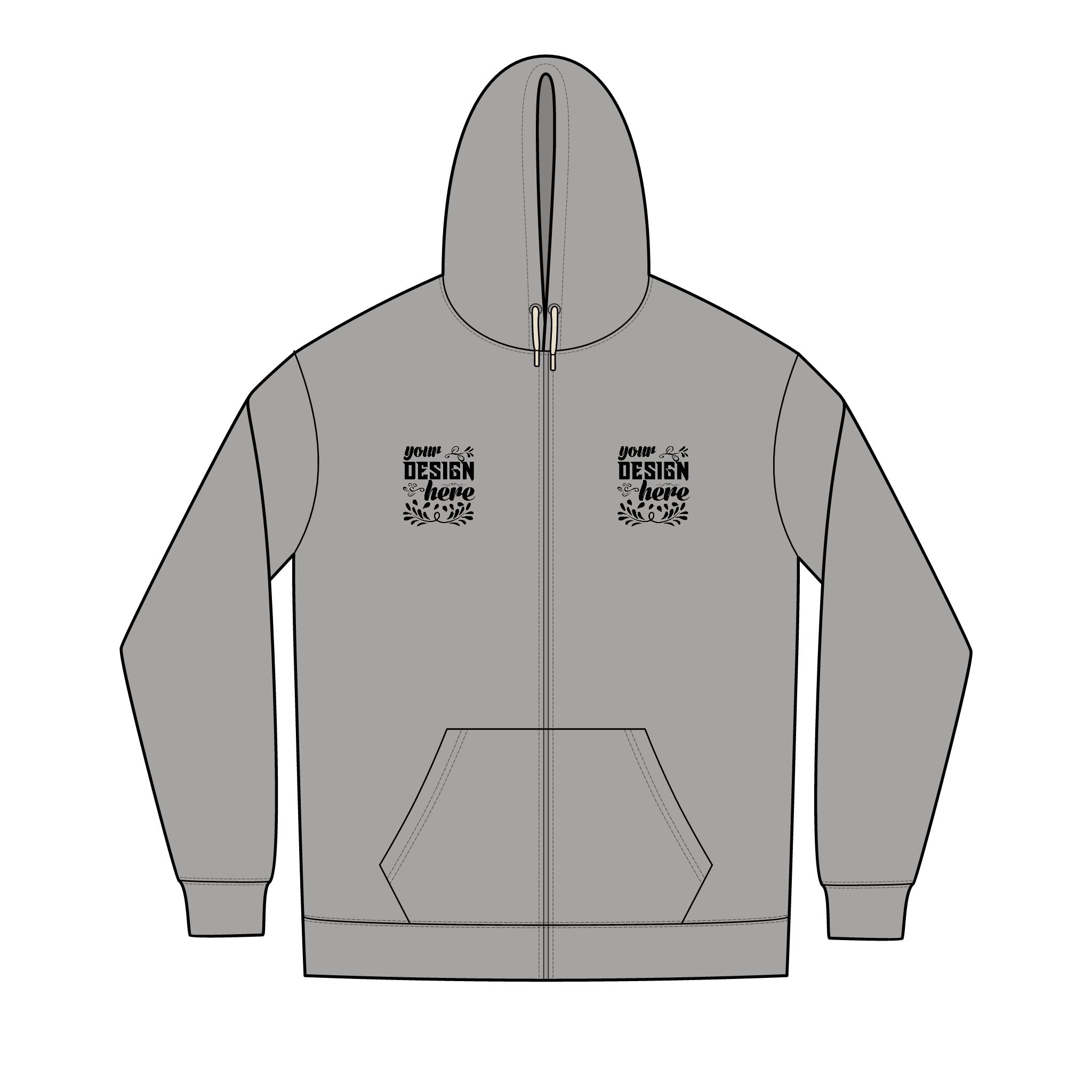 Customizable District DT8102 Mens Re Fleece Full Zip Hoodie