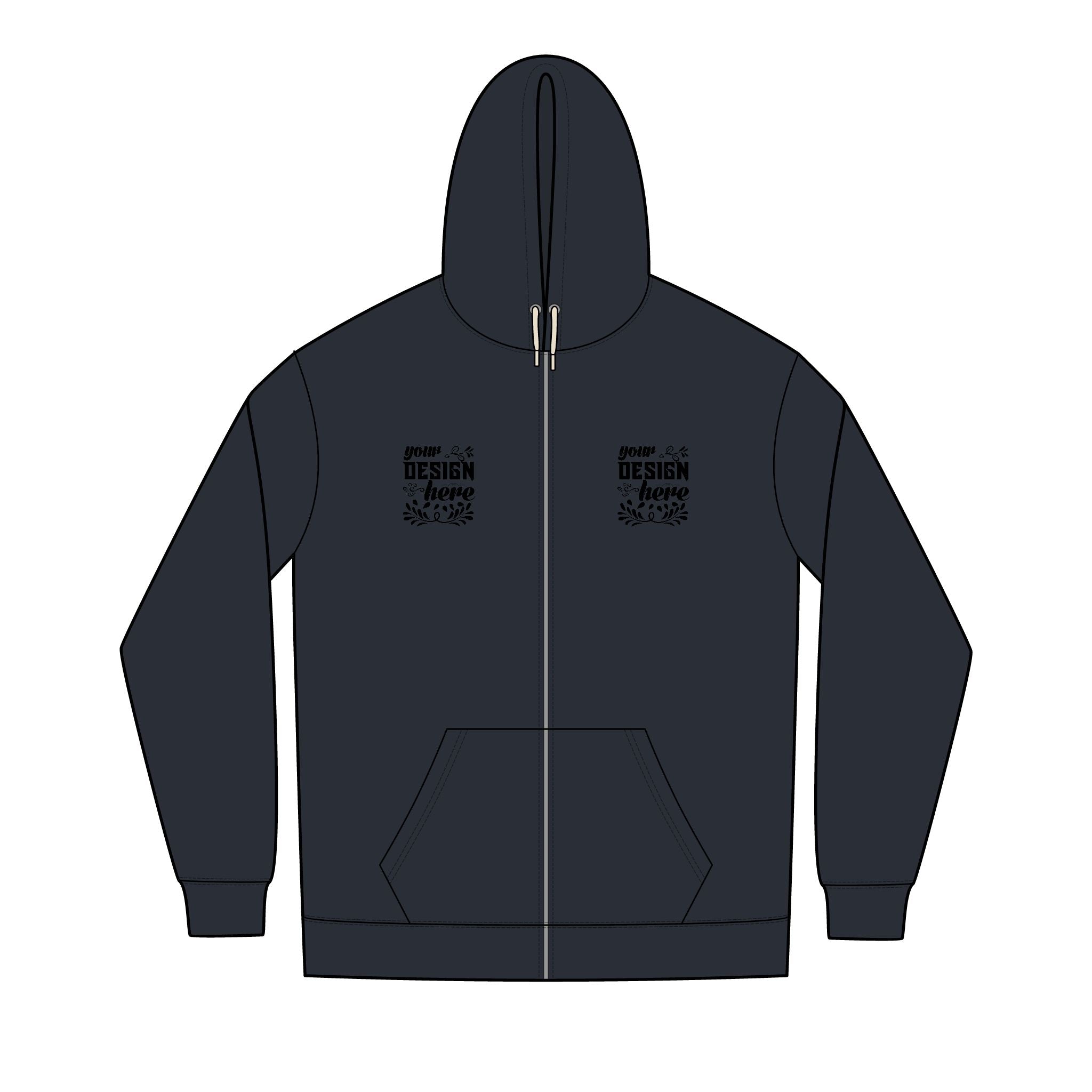 Customizable District DT8102 Mens Re Fleece Full Zip Hoodie