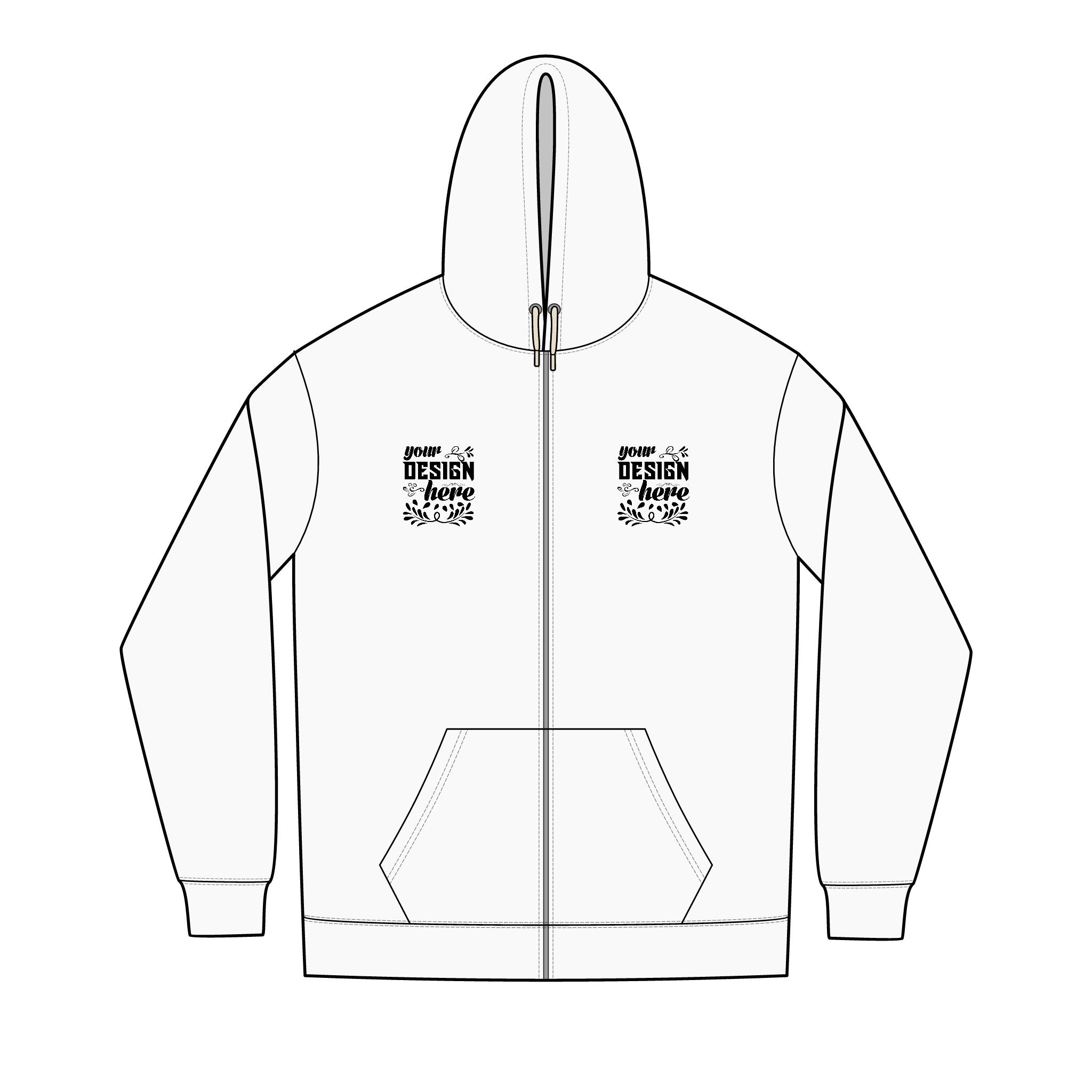 Customizable District DT8102 Mens Re Fleece Full Zip Hoodie