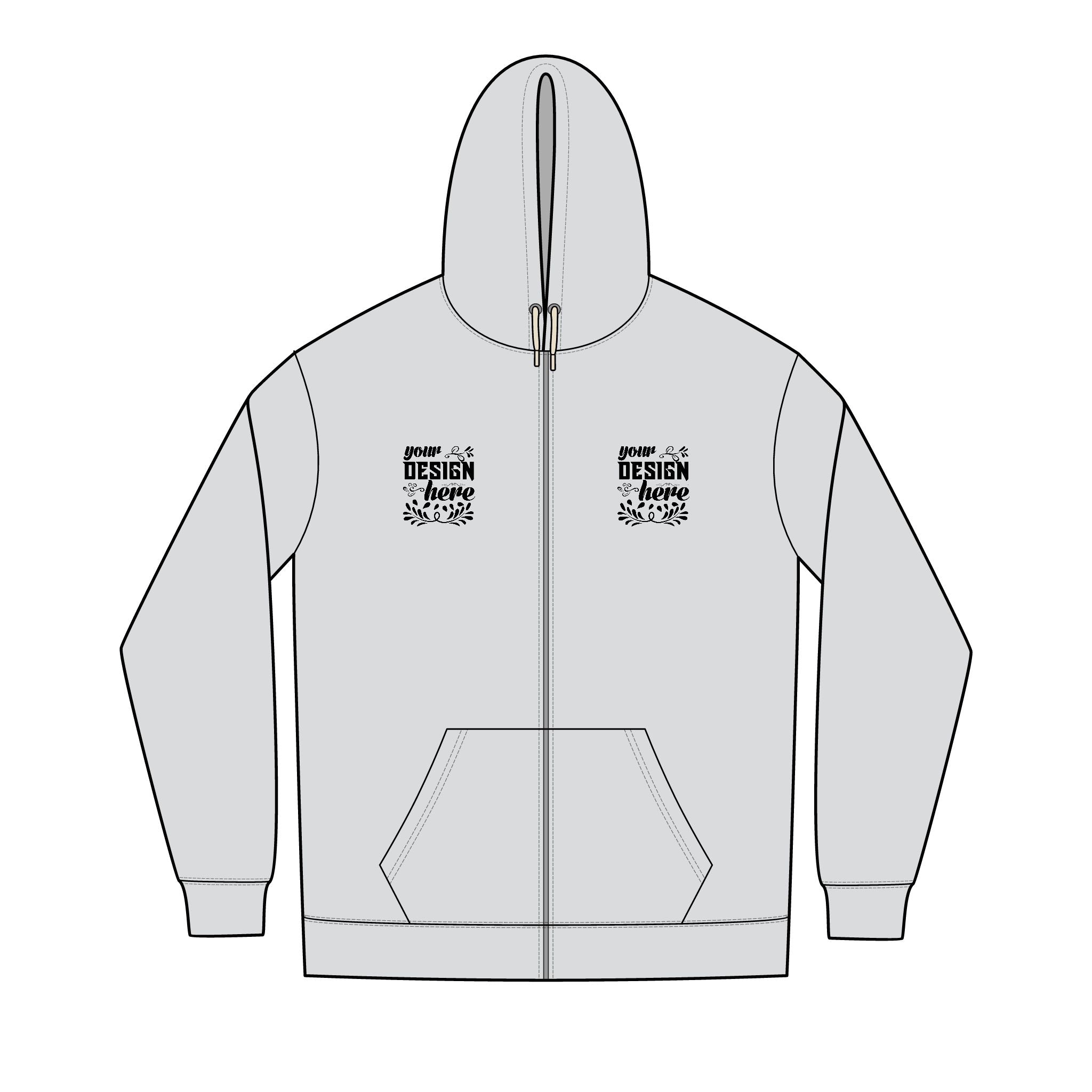 Customizable District DT8102 Mens Re Fleece Full Zip Hoodie