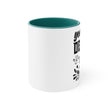 Customizable 11oz Accent Ceramic Mug with Colored Interior and Handle