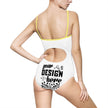 Customizable Women One-Piece Swimsuit With Back Cutout AOP