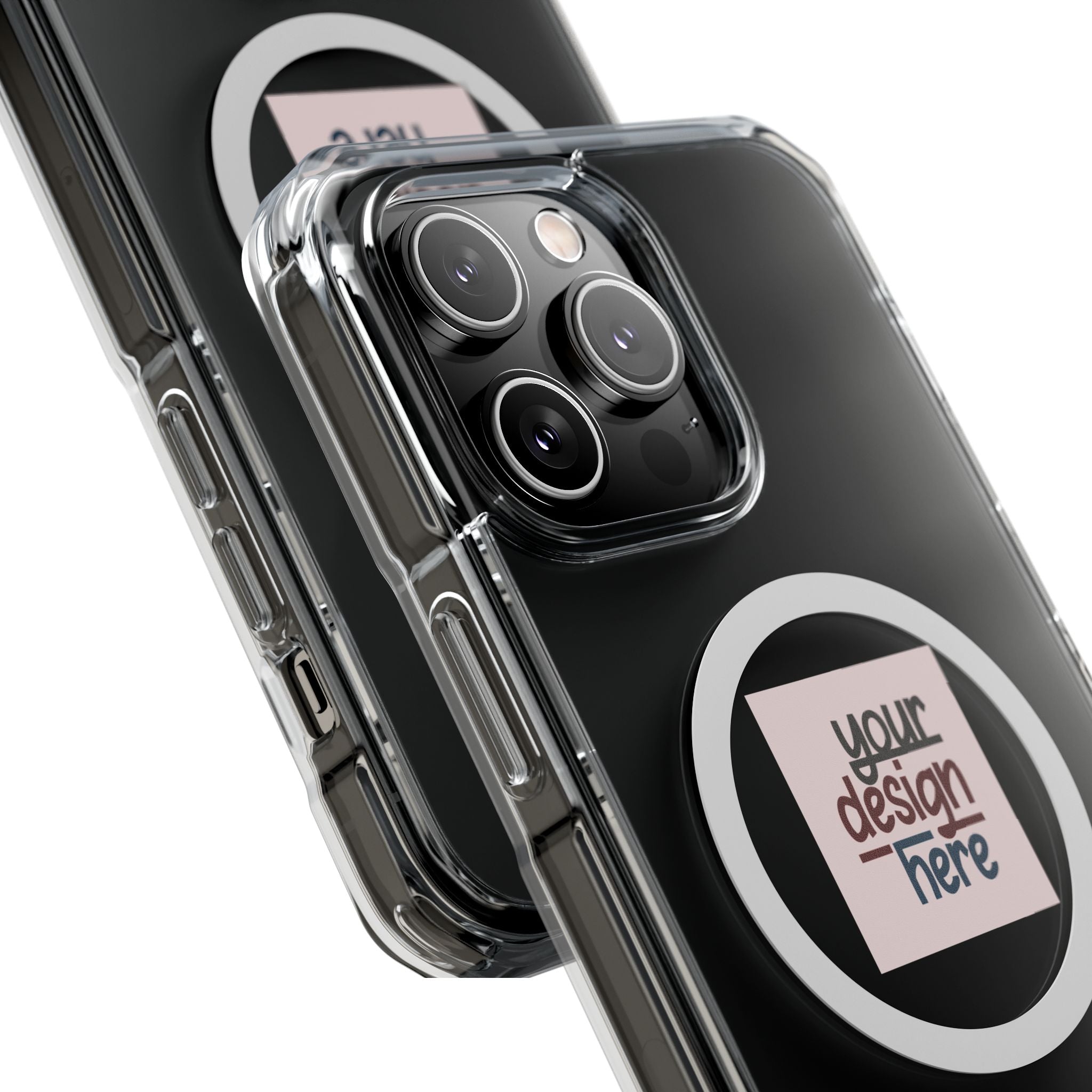 Customizable Magnetic Clear Impact Case With Air Cushioned Bumper Corners