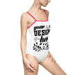 Customizable Women One-Piece Swimsuit With Back Cutout AOP
