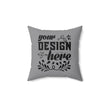 Customizable Spun Polyester Square Pillow with Double Sided Print and Zipper