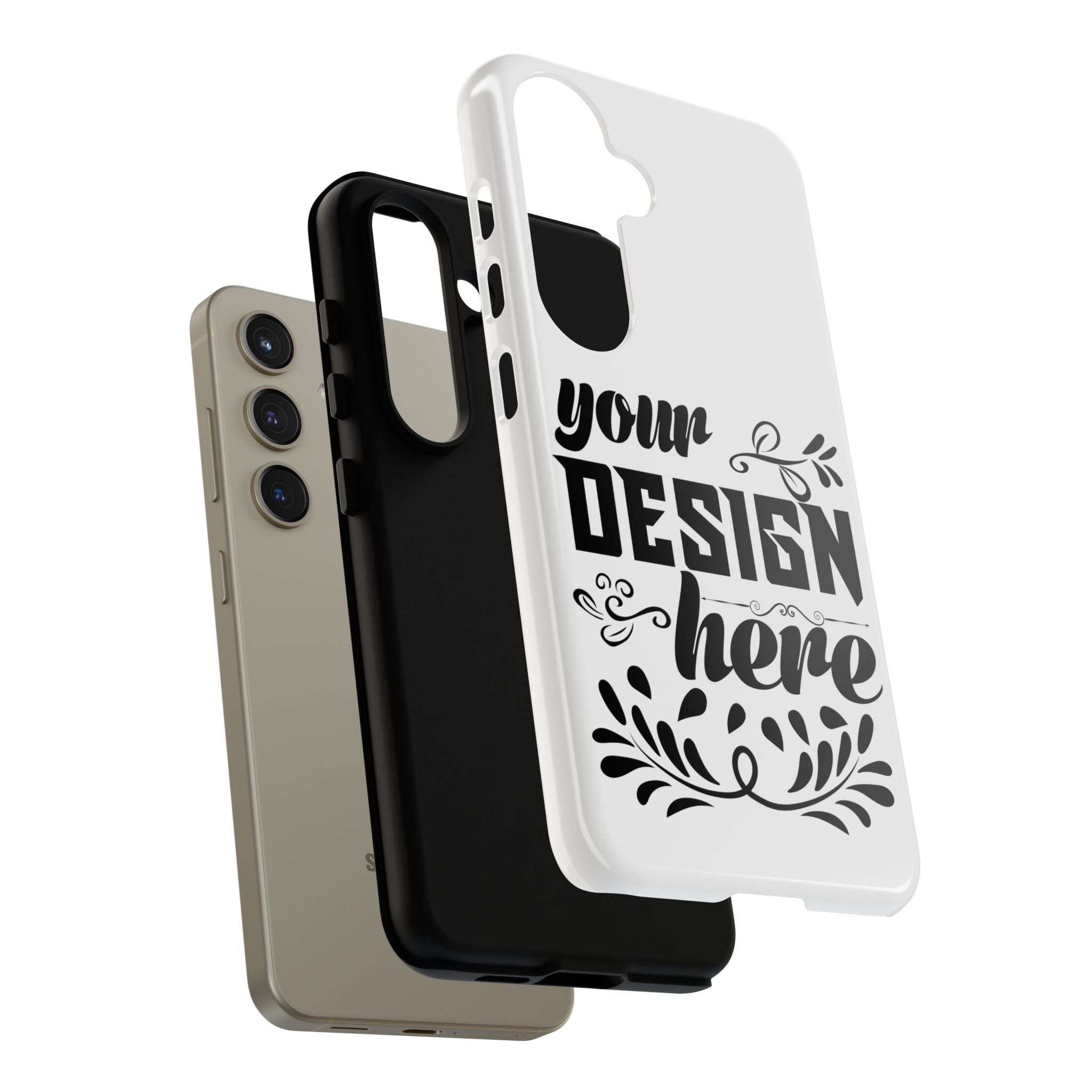 Customizable Tough Dual Layer Phone Case Polycarbonate TPU Liner Protective