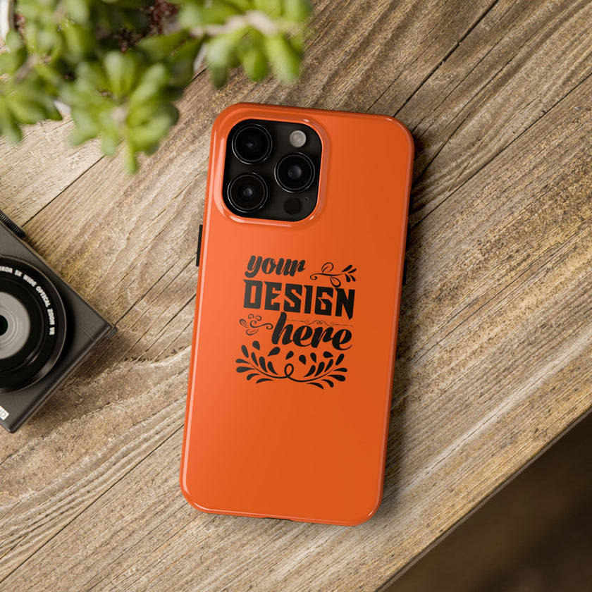 Customizable Tough Phone Case Glossy Dual Layer Wireless Charging