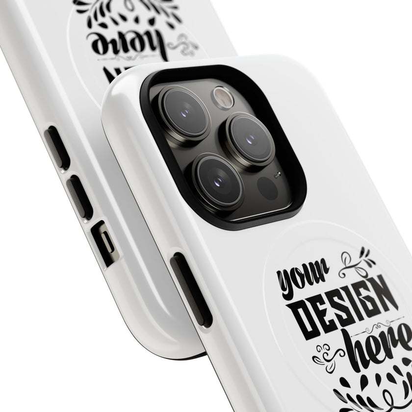 Customizable Tough Magnetic Phone Case Dual Layer Polycarbonate TPU Liner