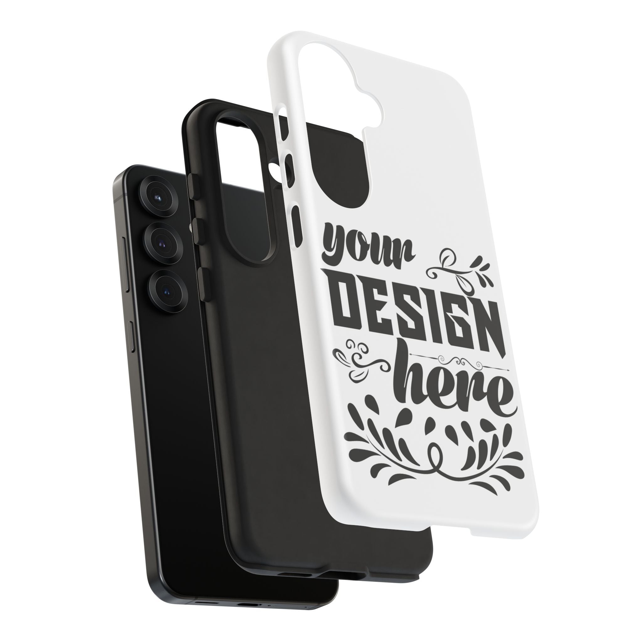 Customizable Tough Dual Layer Phone Case Polycarbonate TPU Liner Protective