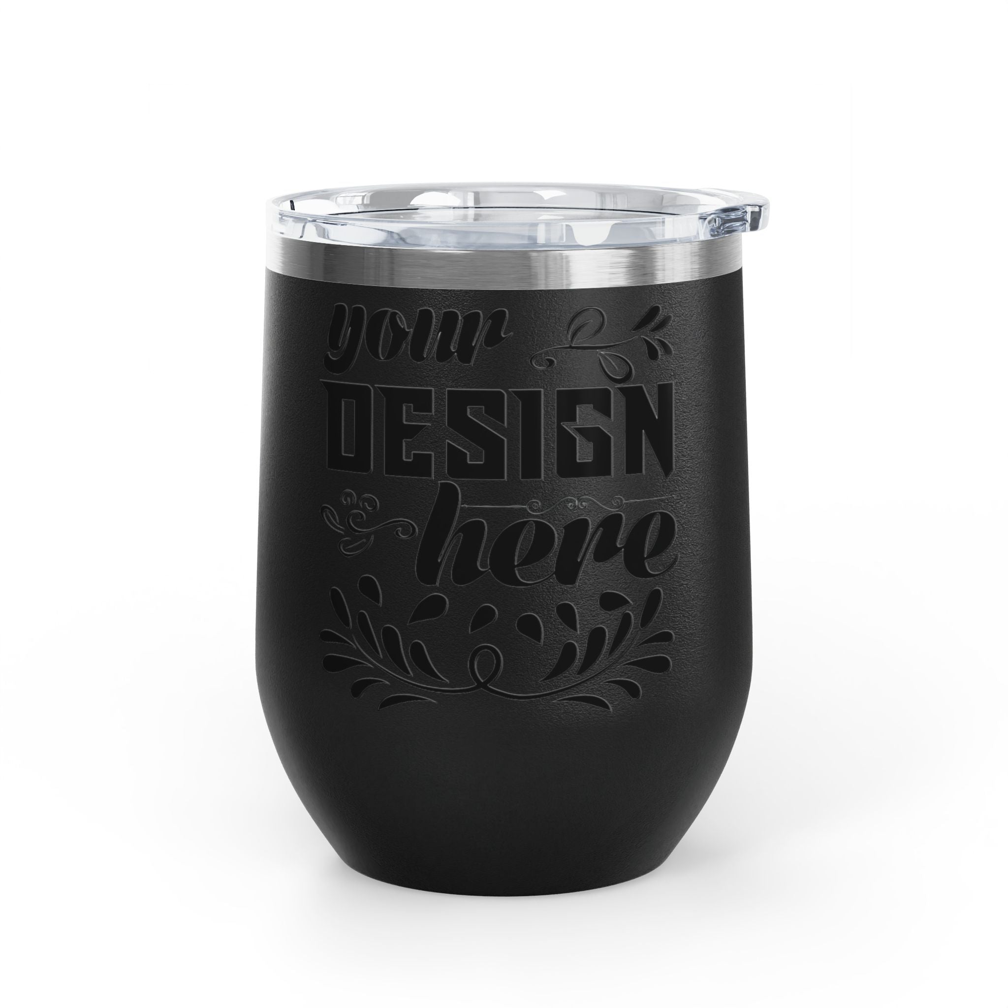 Customizable Polar Camel 12oz Stainless Steel Wine Tumbler Cup Lid