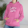 Gildan 18500 Unisex  Hooded Sweatshirt | Love Never Hurts Graphic Print