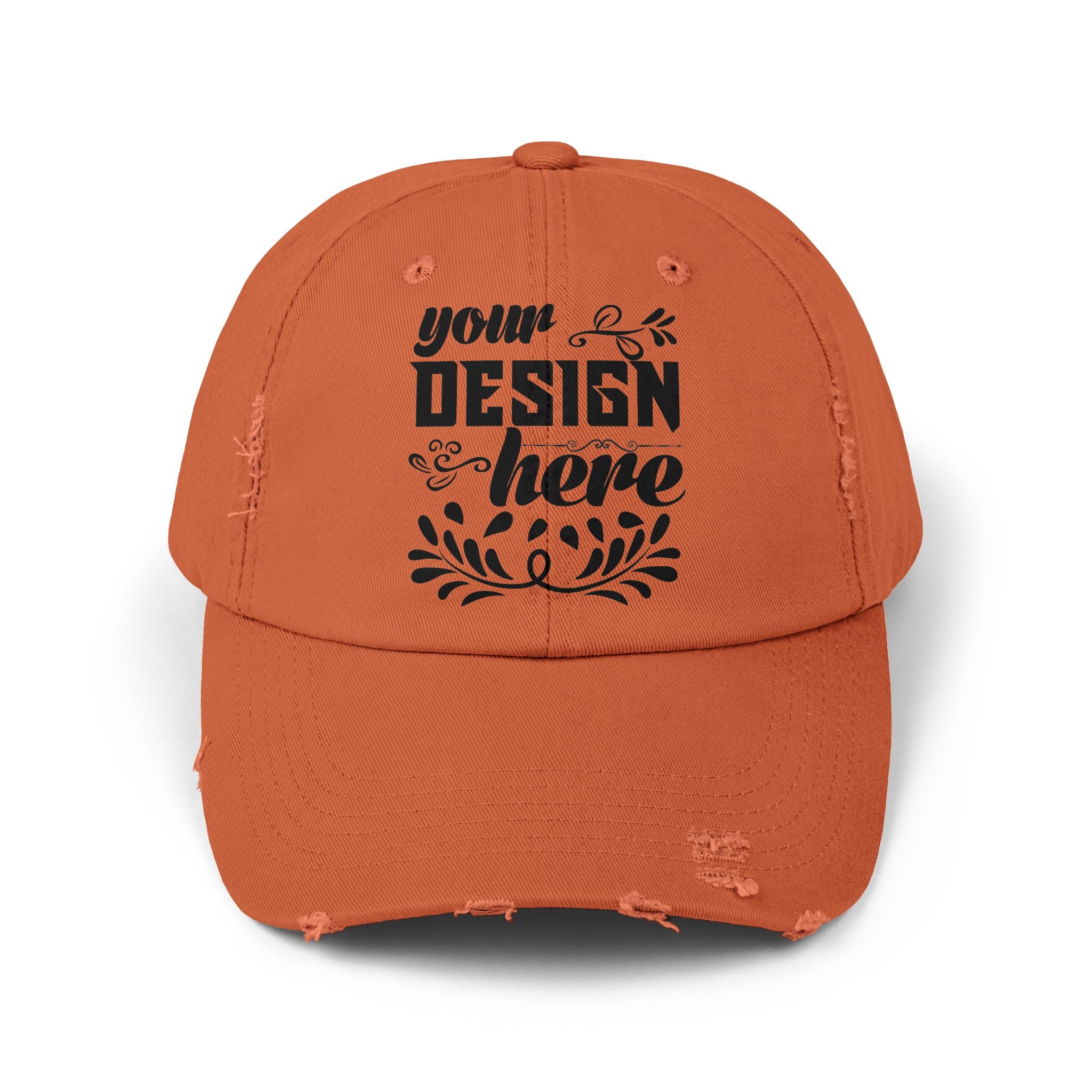 Customizable District DT600 Distressed Cotton Cap for Personalized Style