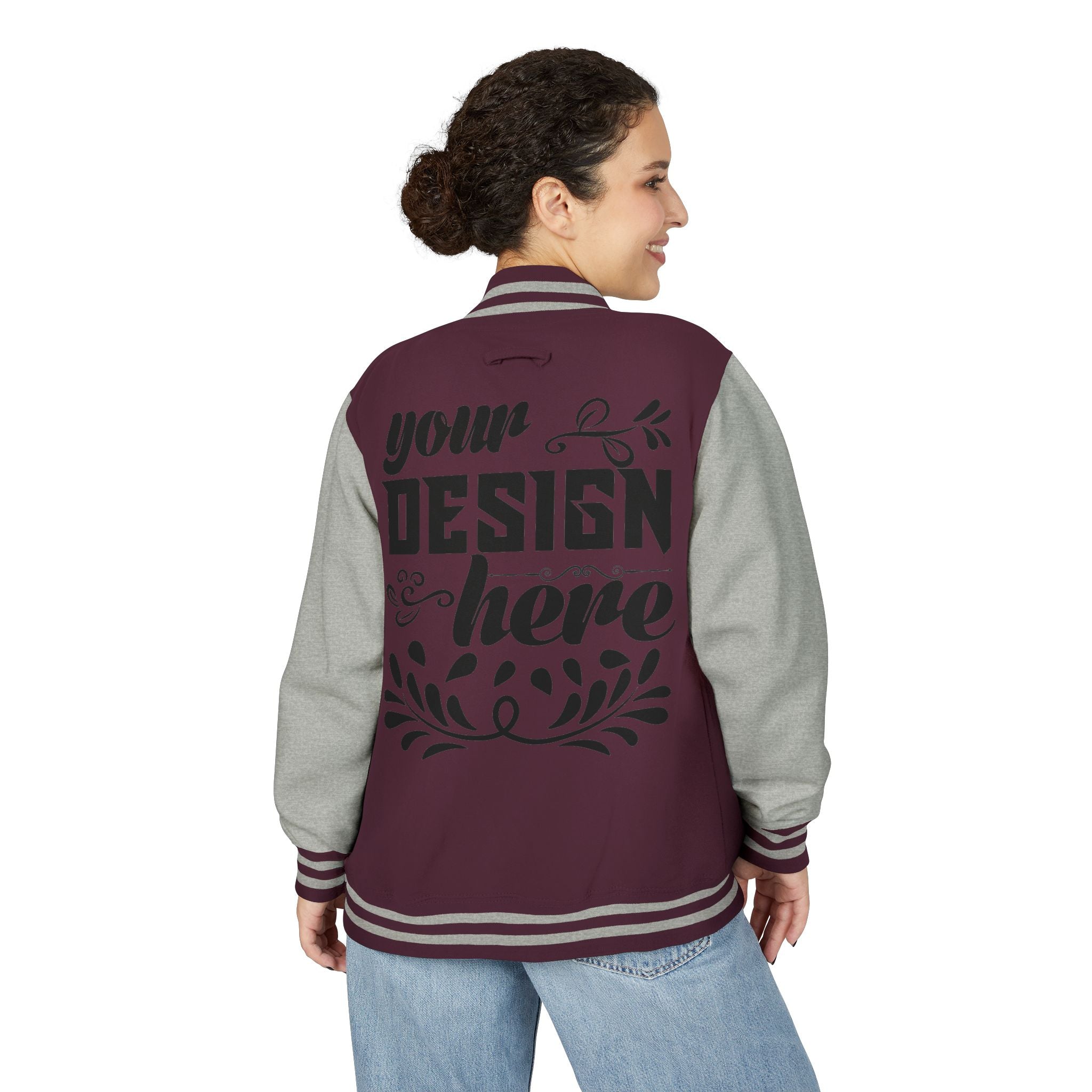 Customizable AWDis JH043 Unisex Heavyweight Letterman Jacket