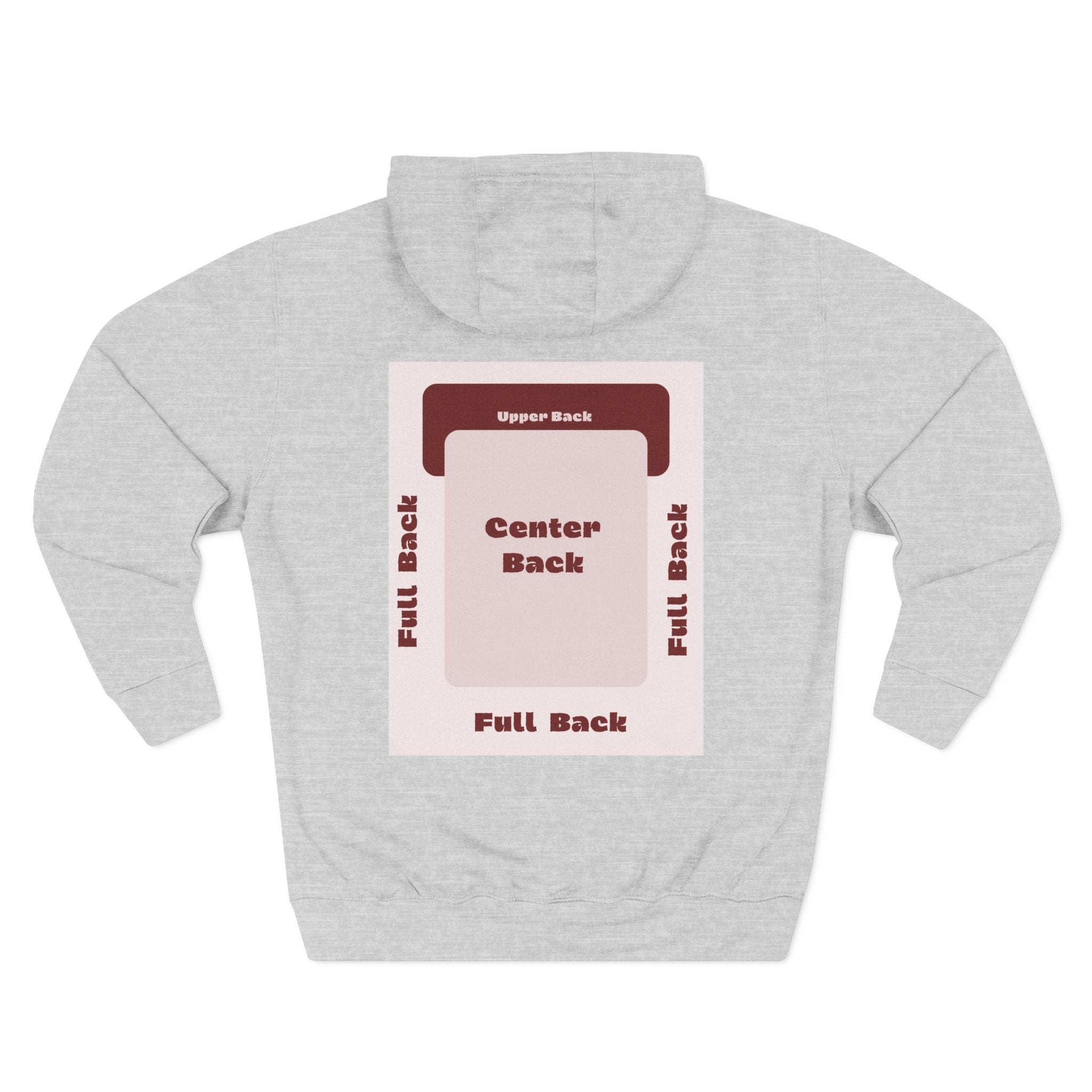 Customizable Lane Seven LS14001 Unisex Three Panel Fleece Hoodie