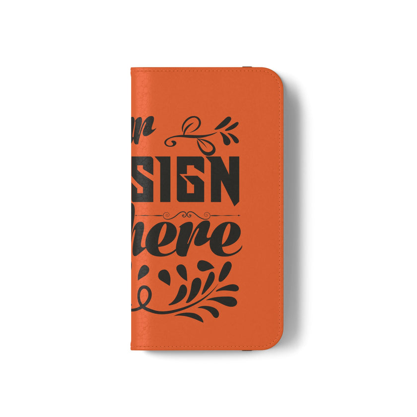 Customizable Flip Folio Phone Case With Card Slots Stand And Elastic Strap