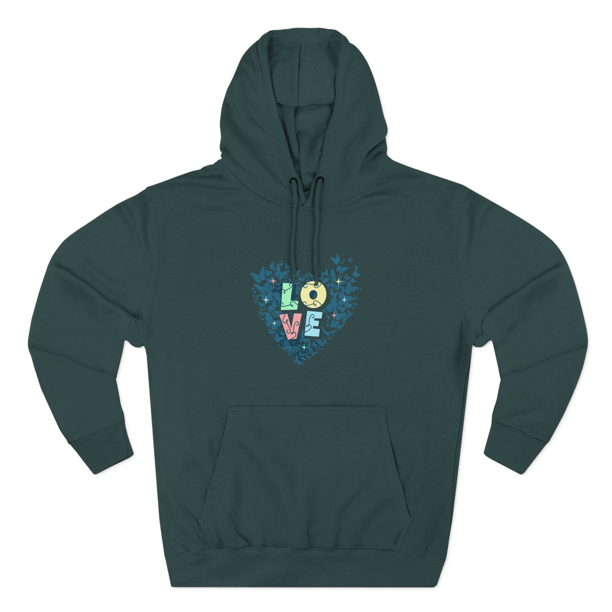 Lane Seven LS14001 Unisex  Fleece Hoodie | Butterfly Love Graphic Print