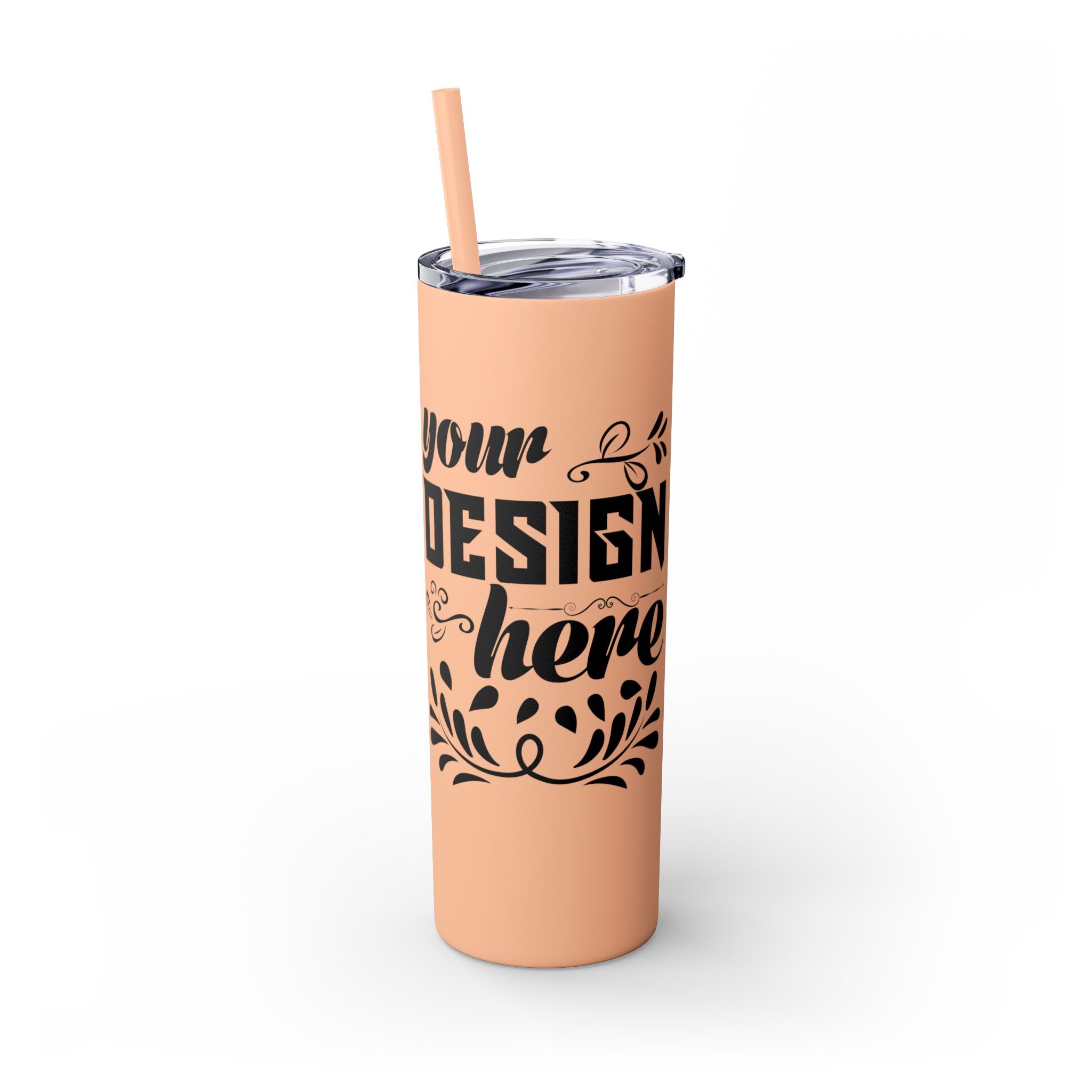 Customizable Maars 20oz Skinny Tumbler with Straw Stainless Steel
