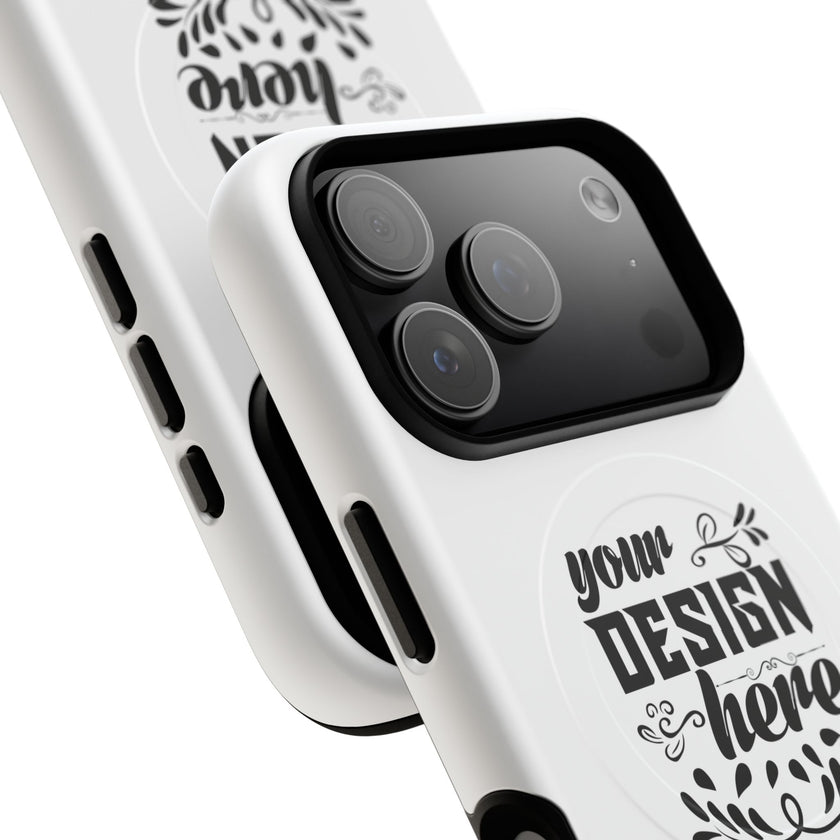 Customizable Tough Magnetic Phone Case Dual Layer Polycarbonate TPU Liner