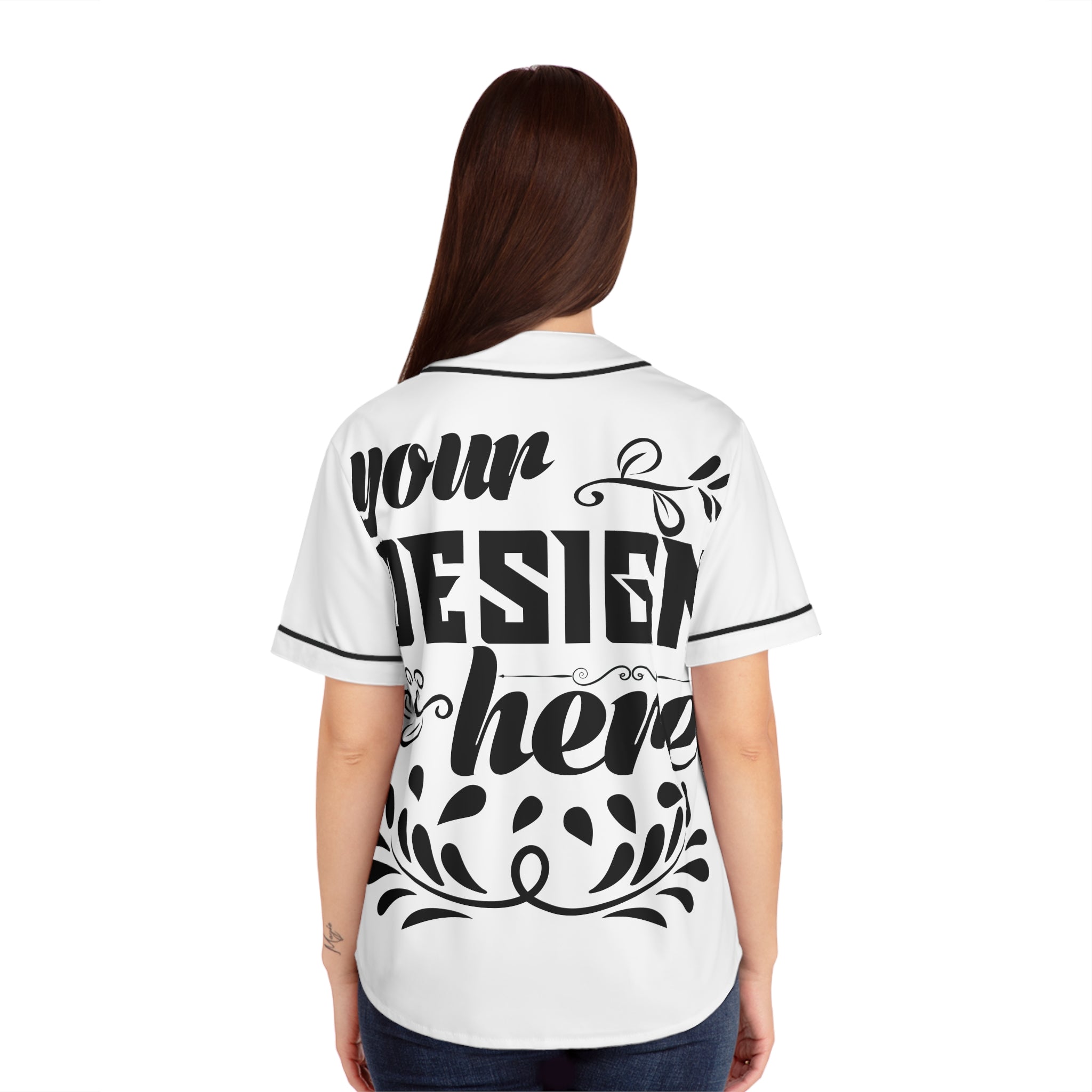 Customizable Womens Baseball Jersey Moisture Wicking Button Front