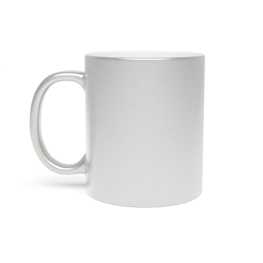 Customizable Metallic Ceramic Mug 11oz Gold or Silver Coated Finish