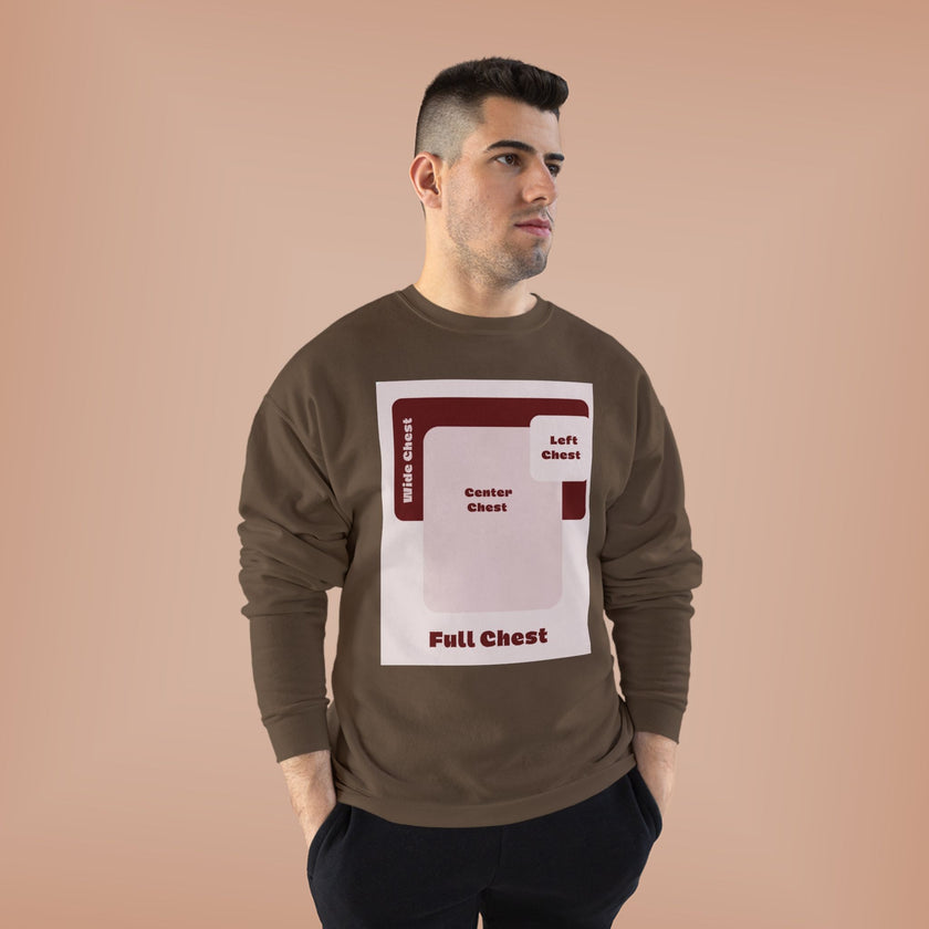 Customizable Unisex Hanes P160 EcoSmart Crewneck Sweatshirt Custom Print