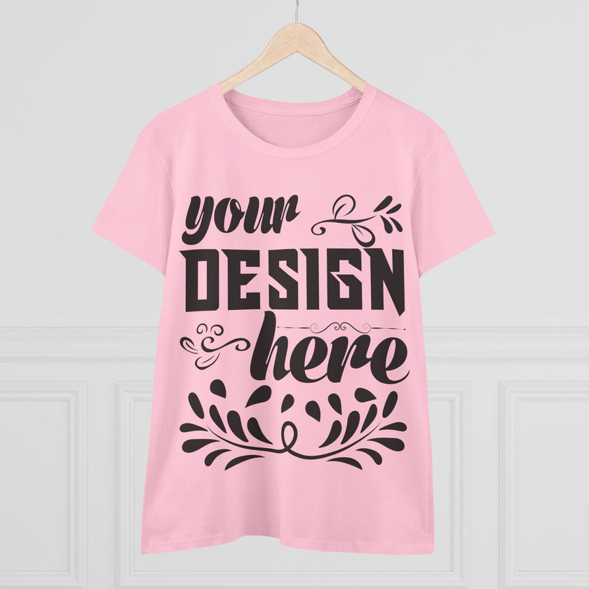 Customizable Gildan 5000L Womens Midweight Cotton Short Sleeve T-Shirt