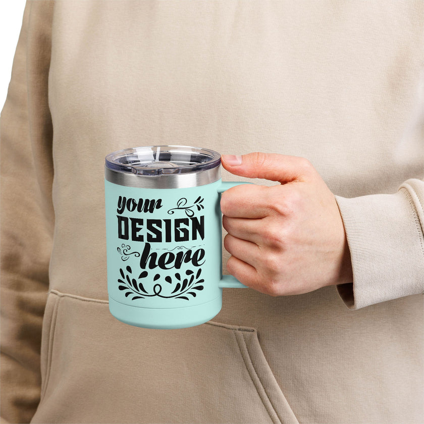 Customizable Polar Camel 15oz Stainless Steel Coffee Mug Tumbler Lid