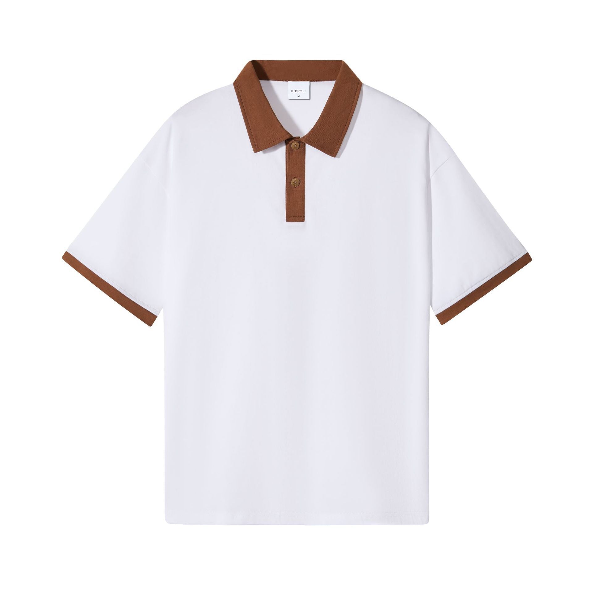 Nameria Unisex Color Block Polo Shirt 100% Combed Cotton Loose Fit