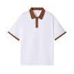 Nameria Unisex Color Block Polo Shirt 100% Combed Cotton Loose Fit