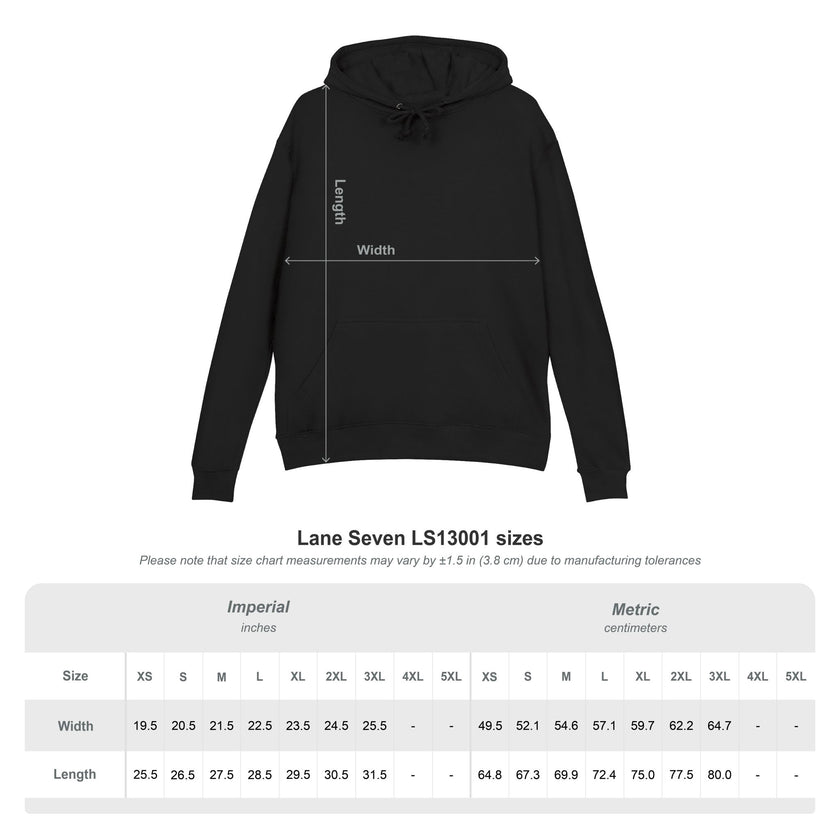 Customizable Lane Seven LS13001 Unisex French Terry Hooded Sweatshirt