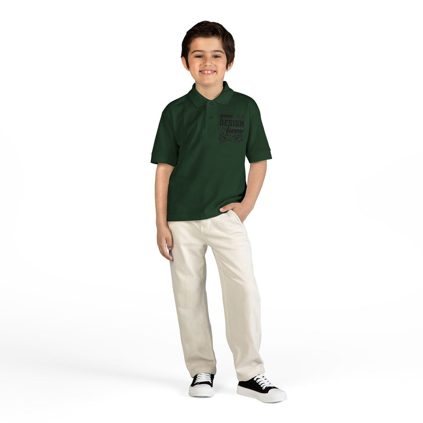 Customizable Gildan 8800B Youth DryBlend Jersey Polo Shirt