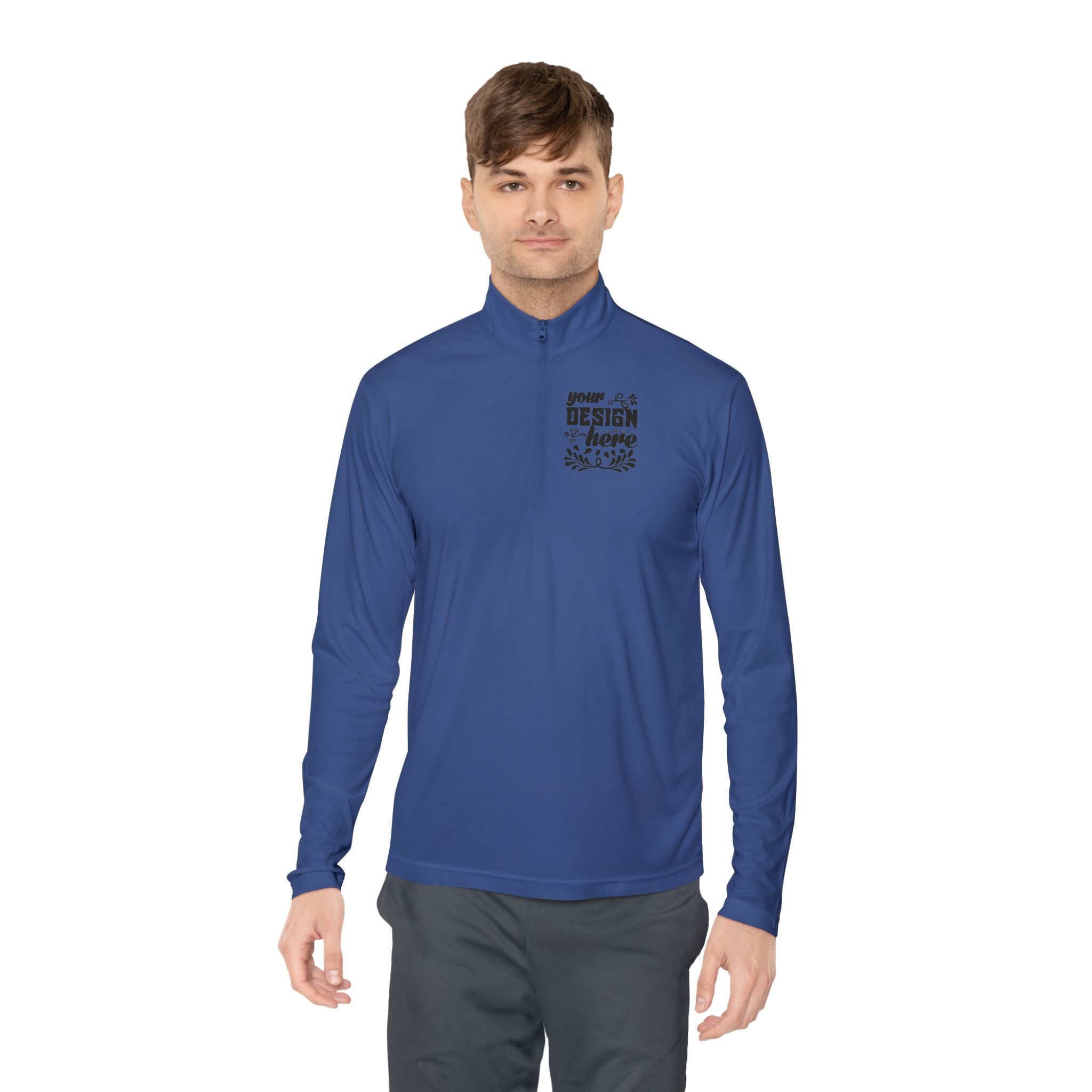 Customizable Sport Tek ST357 Unisex Lightweight Polyester Quarter Zip Pullover
